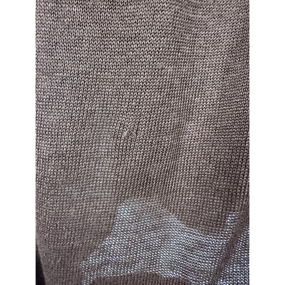 Burberry London Women Brown Flax Linen Knit Pullover Sweater Sz M Flawed Preppy - Picture 8 of 16